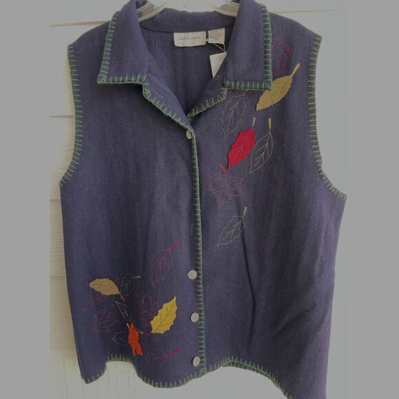 LemonGrass NWOT Fall Vest Navy 20W - Picture 1 of 7